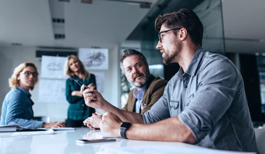 Entrepreneur Business Man and Woman Team Meeting